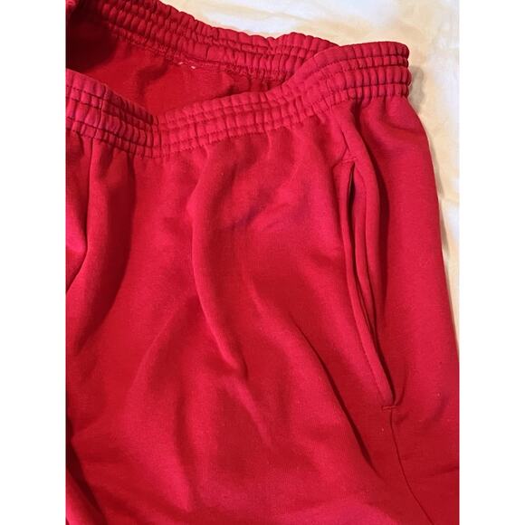 Small Red Sweatpants Port & Company Core Fleece Lifeguard Style - Picture 3 of 6